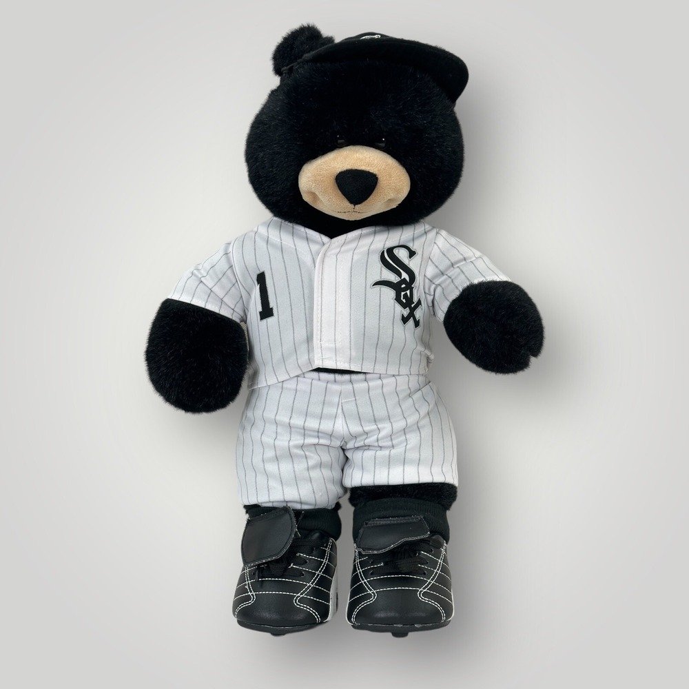 Chicago White Sox Build A Bear Plush‎ 18in Black Bear Baseball Uniform Clete
